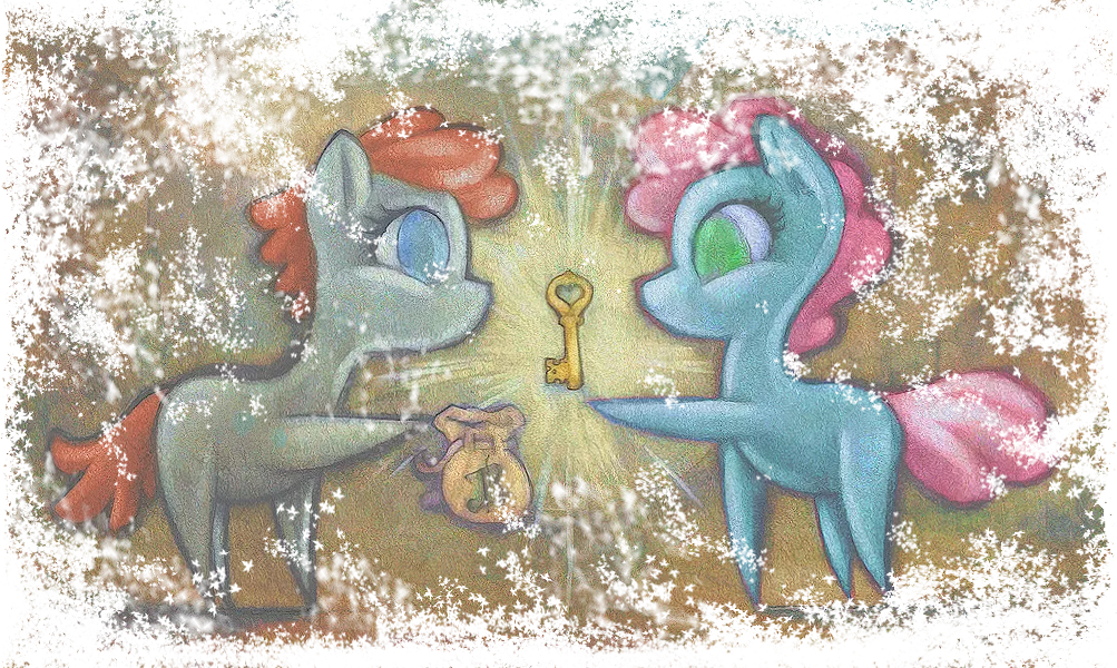 Ponies are exchanging bits for room key